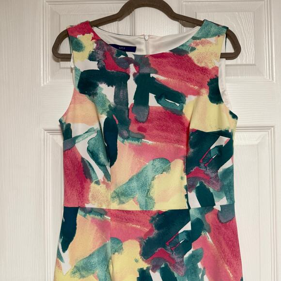 Apt.9 New Women's Abstract Sleeveless Sheath Dress Size 8 - Picture 2 of 14